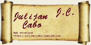 Julijan Cabo vizit kartica